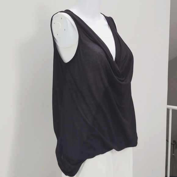 NWOT Three Dots Sheer Drape Top - Picture 2 of 11